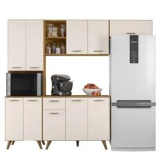 Kit de Cozinha Armario com Balcão Olinda 10 Portas 1 Gaveta