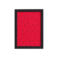 Quadro Decorativo MDF Sementes Melancia Moldura Preta 22x32cm - Quarti