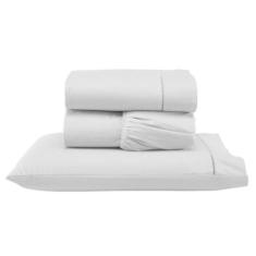 Jogo de Lençol Cama Solteiro 3 Peças Percal 400 Fios Ponto Palito - Ca