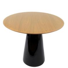 Mesa de Jantar Cone 110 cm Base Preta - Outros, Freijó