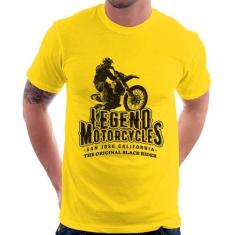 Camiseta Legend Motorcycle - Foca na Moda, Amarelo, G