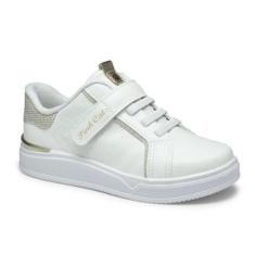 Tênis Pink Cats Infantil Calce fácil V4123 Branco-Unissex