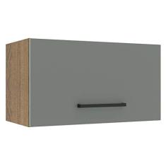 Armário Aéreo Madesa Agata 60 cm 1 Porta Basculante - Rustic/Cinza