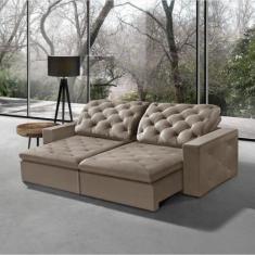 Sofá Rio Branco Modular 4 Lugares 2.30 MT Retrátil e Reclinável Veludo