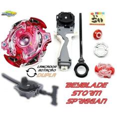 Beyblade Burst Metals C/lançador Storm Spriggan Shu Kurenai - Tornado 