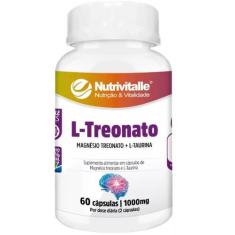 L Treonato Magnésio Treonato + Taurina 60 Cáps Nutrivitalle