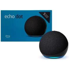 Alexa Echo Dot 5 Geração Novo Processador Som Premium Preto - Amazon -