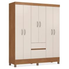 Guarda Roupa Casal 06 Portas 62920 Amendola Off White Demobile Amendola Off White