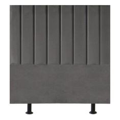 Cabeceira Estofada Cama Box Solteiro 100 Cm Taís Corino cinza