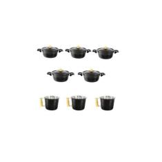 Jogo Caçarola Alça de Baquelite 16 ao 24cm + 03 Canecão - DIVIFORTE