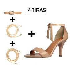 Sandália Troca Tira Salto Alto Salto Fino Luiza Sobreira Verniz Nude M