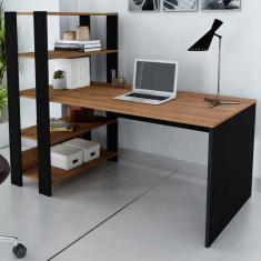 Mesa Escrivaninha Match com 3 Prateleiras Artely