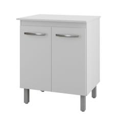 Balcão Multiuso Para Cozinha Serena 2 Portas Cor: branco