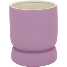 Cachepô 17X14X14Cm Cerâmica Lilás