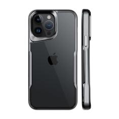 Capa de telefone com moldura macia TPU galvanizada para iPhone 11 12 13 14 15 Pro Max Capa traseira transparente acrílica à prova de choque, cinza, para iPhone 15 Plus