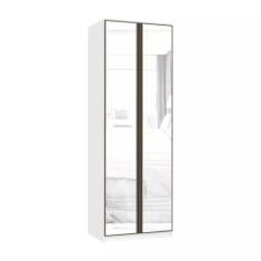 Guarda Roupa Modulado 2 Portas 3 Gavetas 80cm com Espelho Prime Lucian