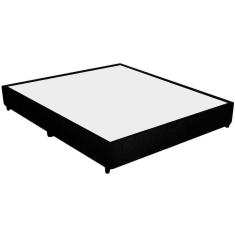 Cama Box Base Casal Chenille Black (138x188x25) - Plumatex