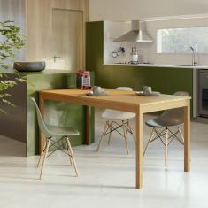 Mesa de Jantar 6 Lugares Madeira Maciça Mandacaru CabeCasa MadeiraMadeira Amendoa