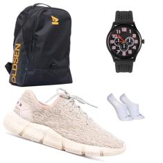 Oldsen Kit Tenis Masculino Academia Confortavel Effect mochila relogio meia 38-45