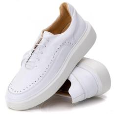 Tênis Sapatênis Casual Masculino Couro Comfort-Masculino