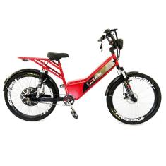 Bicicleta Elétrica Confort FULL 800W 48V 15Ah Cor Vermelha