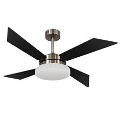 Ventilador De Teto Bronze 4 Pás Volare Tech Preto Vidro Plano 220v Volare Volare 220v Bronze