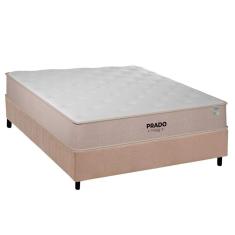 Conjunto Box Casal: Colchão Espuma Plumatex D28 Prado + Base Crc Suede Clean(138x188)