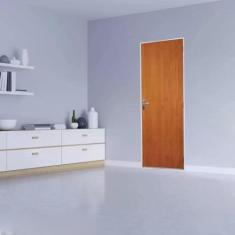Kit Porta de Madeira Lisa 215cmx75cm Melamínico Mgm Marrom