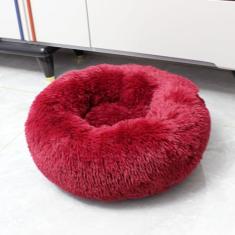 KAIJIE Cama ortopédica para cães, confortável, cama redonda para cães e filhos, ultramacia, lavável, para cães e gatos, cama de pelúcia fofa para gatos com diâmetro de 120 cm