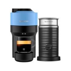 Combo Cafeteira Espresso Nespresso Vertuo Pop Azul Pacífico + Espumador de Leite Aeroccino 220V
