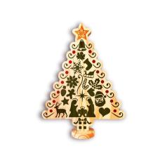 Árvore de Natal em Madeira de Pinus - Decoração Natalina