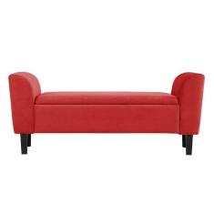 Recamier Bau Malibu 1,40m Suede Vermelho - Inova Decor