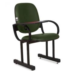 01 Cadeira Para Auditório Com Prancheta Linha Dallas Auditório Verde