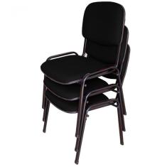 03 Cadeiras Para Auditórios Linha Hotel Auditório Preto