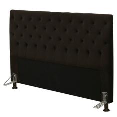 Cabeceira Cama Box Casal King 195Cm Cristal Suede Chocolate