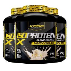 Kit 3x Whey Protein Isolado Iso Blend Complex 2Kg XPro Nutrition, BAUN