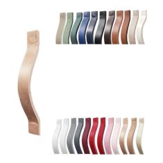 Kit com 04 Puxadores Hidden Gaveta Porta Móveis Armário Textura de Couro