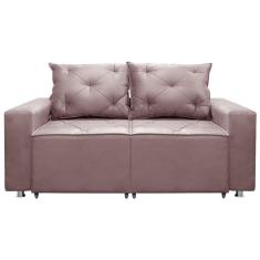 Sofá 2 lugares Retrátil e Reclinável Bariloche 1.60cm C/ Molas Veludo Shop das Cabeceiras