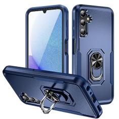 Kainevy Capa para Samsung A25 Capa magnética resistente com anel de suporte para homens meninos capa preta legal para Samsung Galaxy A25 5G capa de telefone de grau militar camada dupla à prova de
