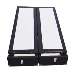 Cama Box Bau Casal Bipartido Poliester(1.38X1.88) - GENKI KENKO, PRETO