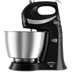 Batedeira Britânia Diamante Preta Inox Turbo Duo 4,3L 220V, 220V