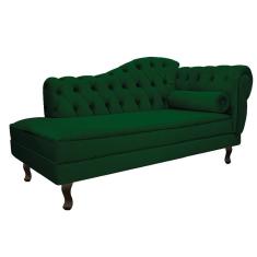 Recamier Diana 140cm Lado Esquerdo Suede Verde - Doce Sonho Móveis