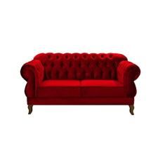Namoradeira Chesterfield Elisabeth Capitonê SALA DE ESTAR E RECEPÇÃO VERMELHO 2 L