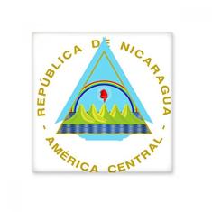 Decalque brilhante de azulejo de cerâmica com emblema nacional da Nicarágua