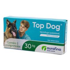 Vermífugo Top Dog 30Kg 2 Comprimidos - Ourofino