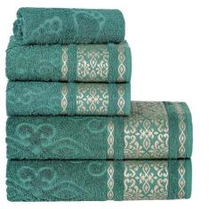 Jogo Toalhas Banho E Rosto Paris 5 Pçs Super Luxo Gigante - De Luca En