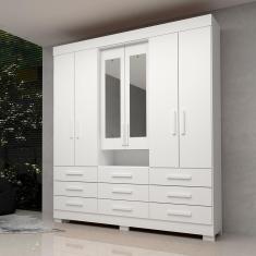Guarda-Roupa Casal Bolívia Com Espelho 6 Portas (9 Gavetas)  Linhamobília