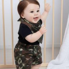 Bebê Reborn Menino Realista Com Acessórios Inclusos - Mundo Azul e Ros