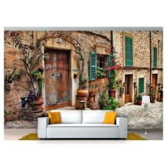 Papel De Parede Cidade Antiga Rua Européia 3D Cda01 - Você Decora