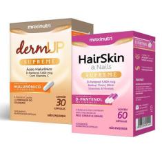 Hair Skin Supreme 60 Cápsulas + Derm Up Supreme 30 Cápsulas - Maxinutr